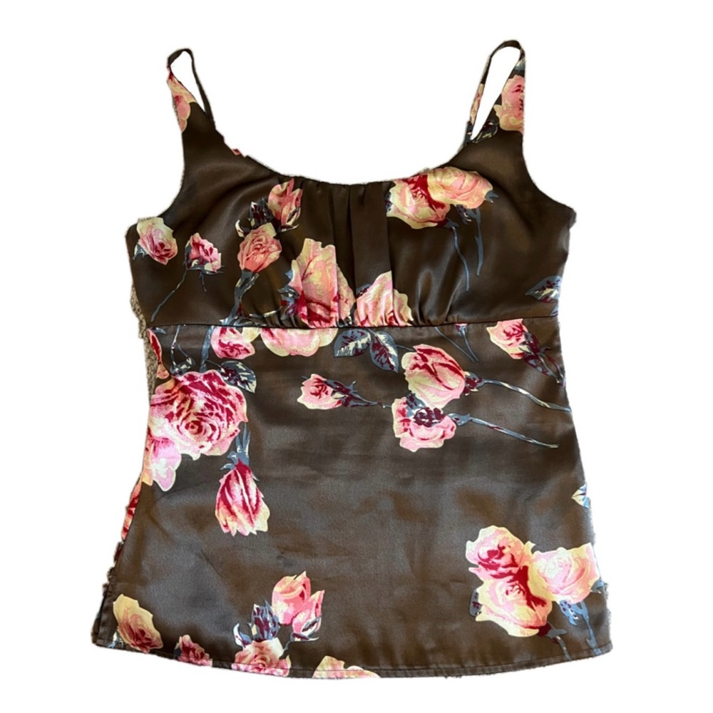 Brown & Pink Floral Tank